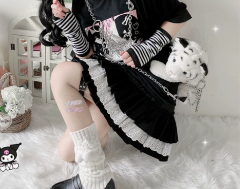 蕾丝花边蛋糕裙半身裙女夏季甜酷少女日系软妹...