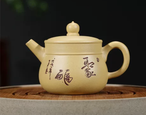 宜兴卡盖聚福壶原矿芝麻段泥紫砂壶210cc...
