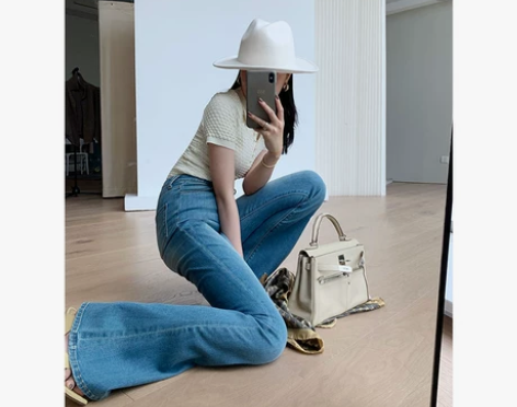 高腰牛仔裤 显瘦高腰牛仔UNICA/3色万年自穿3米长腿改良...