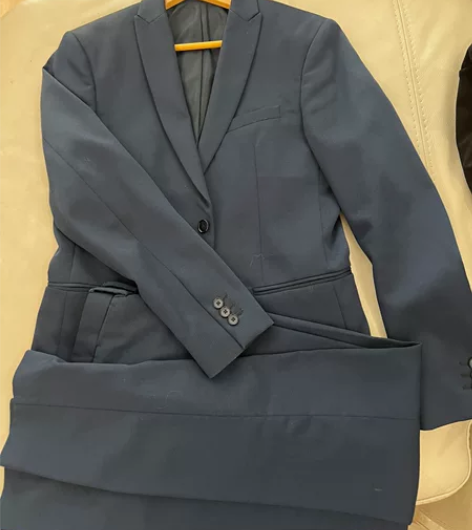 Zara男士藏青色西装 175 欧码48，...