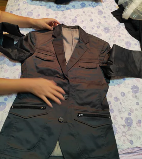 cabbeen 男士西服夹克 新旧如图 尺...