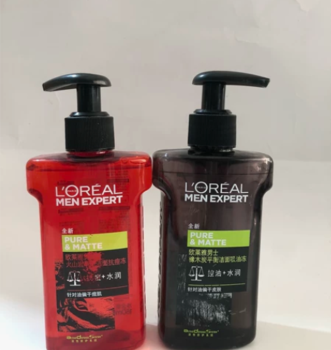 欧莱雅男士洗面奶控油去黑头洁面乳膏男士专用...