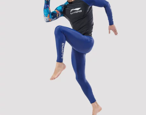 李宁泳衣 泳裤泳衣游男长袖男士五分裤防尴尬...