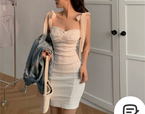 欧美风肩带连衣裙女夏2020新款紧身包臀裙...