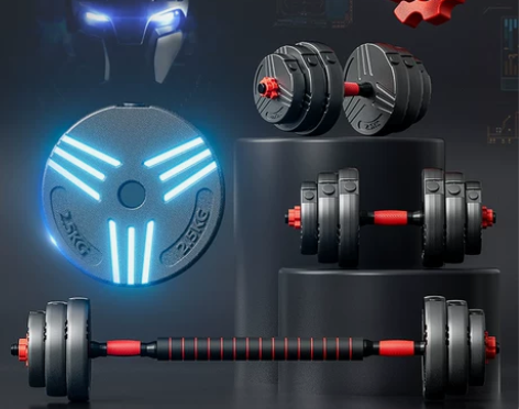 哑铃男士健身锻炼器材家用套装组合杠铃女士可...