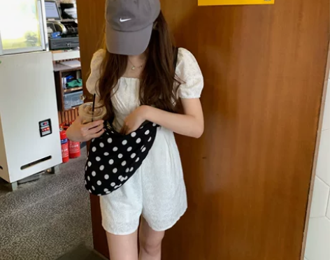 高腰休闲裤子女2020新款连体裤薄款白色短...