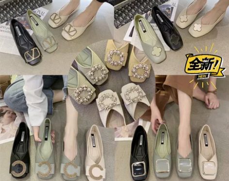 【低价处理】春夏新款豆豆鞋浅口方头单鞋软底...