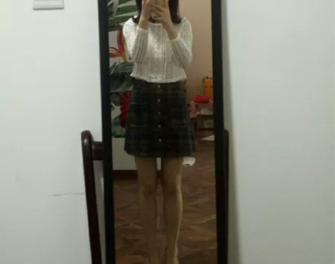 全新毛呢格子半身裙25包邮冬天很少穿裙子，...