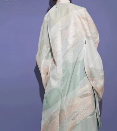 熠耀汉服白云长衫白云长比甲M 全新仅试 布...