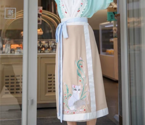 汉旭原创宋制汉服女夏款对襟日常飞机袖白菜价...