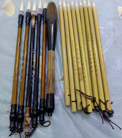 中楷小楷毛笔，兼毫和羊毫，16只一起150...