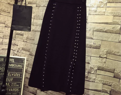 新款秋冬高腰中长款半身裙韩版显瘦包裙一步裙...