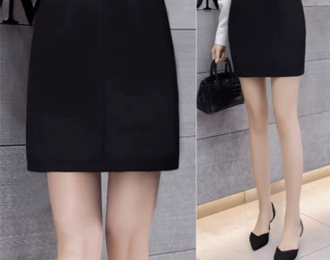 春夏新款职业裙女半身一步裙包臀裙黑色西装裙...