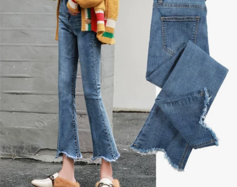 【双11狂欢价】牛仔裤女春秋2018新款高...