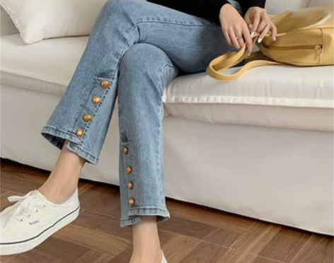 梨形身材裤子女秋冬胖妹妹大码弹力显瘦遮胯高...