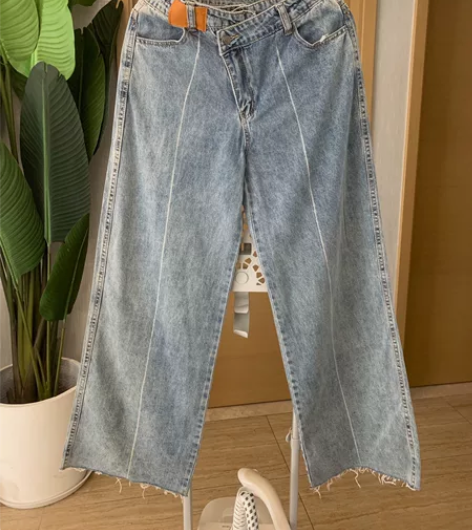 套装女夏季显瘦阔腿牛仔裤 没穿过 感兴趣的...