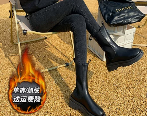 2022秋季新款烟灰色牛仔裤女九分小脚薄绒...