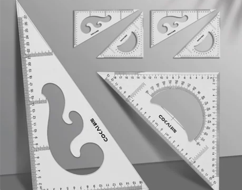 多功能高精度三角尺套装加大号厚绘图尺子教