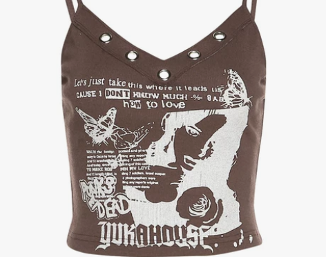 #Sisjuly#美式复古个性印花修身背心...