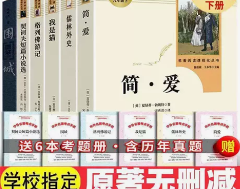 人教版初三九年级简爱儒林外史格列佛游记围城...