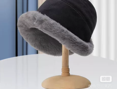 新款冬季毛绒帽子女韩版加绒加厚羊羔毛渔夫帽...