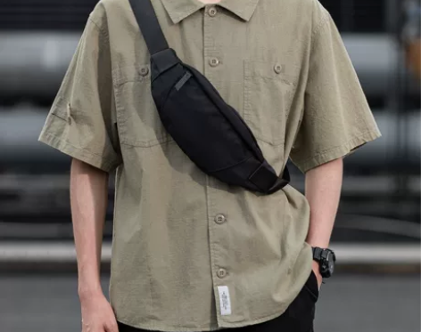 木村耀司斜挎包男潮背包胸包男生挎包休闲小包...