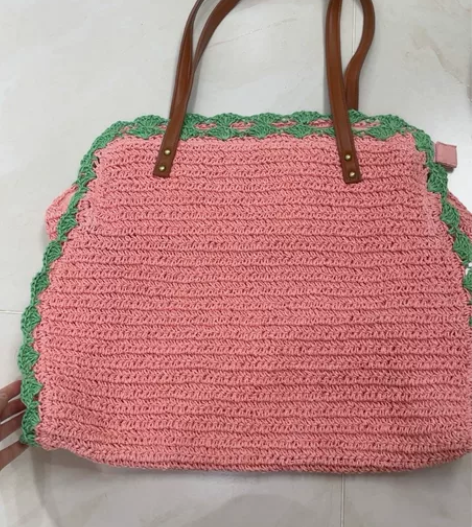 外贸粉色编制手拿包 超级大比24寸行李箱都...