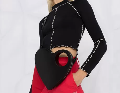 MONA同款爱心形手拿包2021春季小众潮...