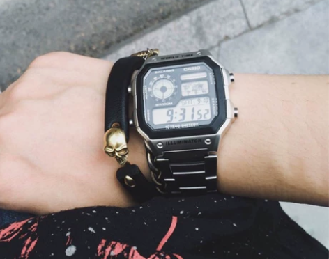 Casio卡西欧手表男INS小方块复古多功...