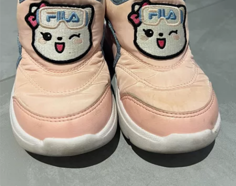 FILA kids粉色高帮保暖鞋靴～ 超级...
