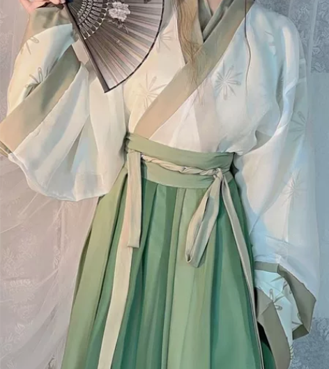 原创晋制汉服女青青子衿魏晋十二破裙女款古风...