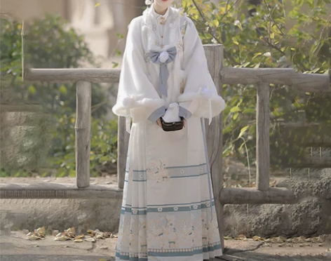 洛芷妤原创汉服女游乐园明制合领披袄立领琵琶...