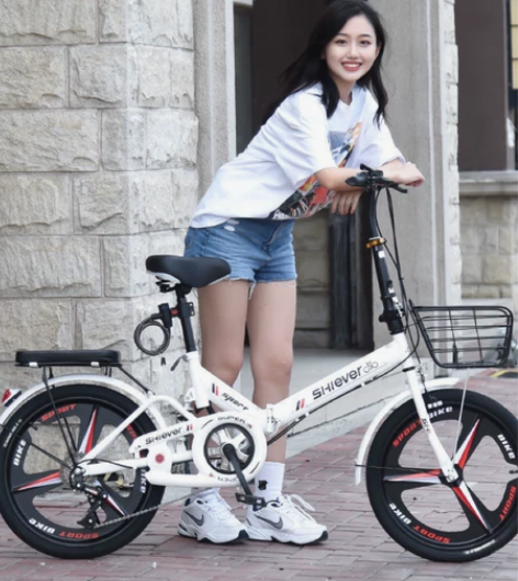 清仓成人折叠变速自行车16/20/22寸儿...