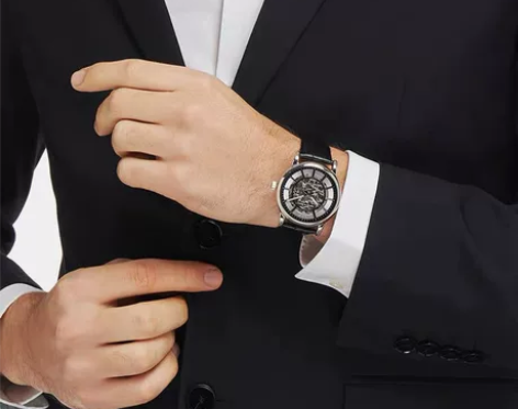 Armani阿玛尼手表男小众轻奢潮流镂空机...