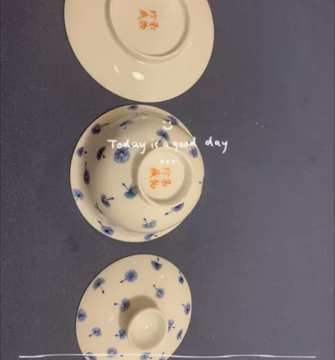 带款三才盖碗景德镇集物珍藏.... 手工中...