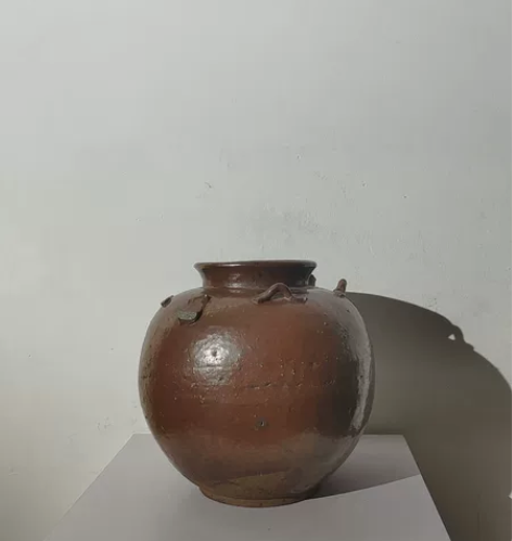 民俗粗陶，酒壶，断两系，壶嘴磕伤，流水道具...