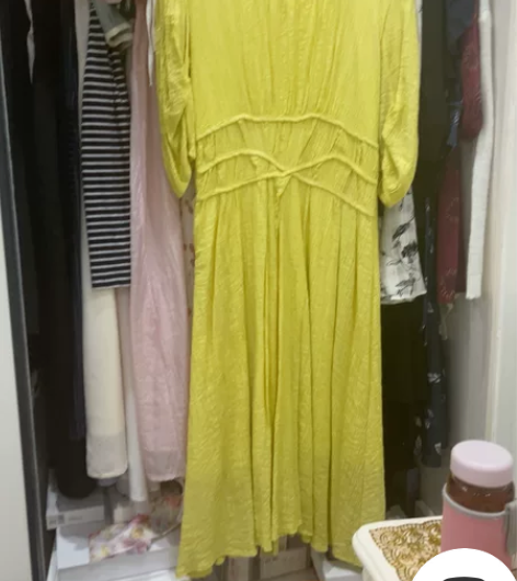 大花媛2021夏季新款法式裙收腰气质中长款...