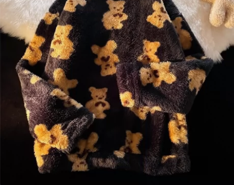 冬季港风羊羔绒卫衣男士外套宽松韩版学生圆领...