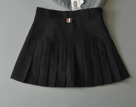 TB高腰西装短裙百褶裙半身裙子A字裙学院风...
