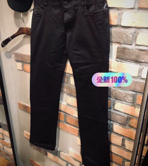 福利捡漏 黑色休闲裤.个性设计极简风格小直...