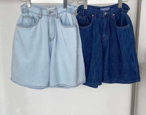 韩国东大门新款2021夏系扣舒适百搭阔腿显...