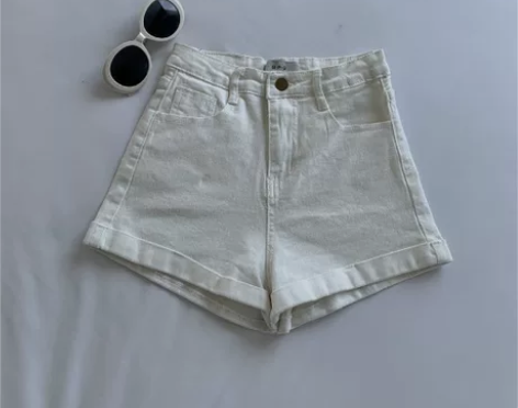卷边牛仔裤女2020新款高腰阔腿裤子夏季薄...