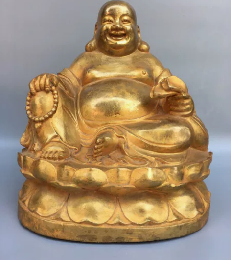 赔钱急售文玩旧货老铜器菩萨佛像摆件 铜鎏金...