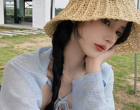 海边度假编织草帽女夏季透气韩版显脸小渔夫帽...