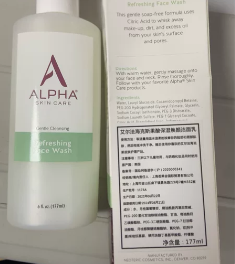 美国Alpha Hydrox阿尔法果酸洗面...