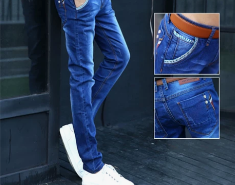 春秋牛仔裤男士2022新款韩版潮流潮牌修身...