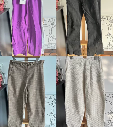 清衣柜！女针织裤格子裤韩国阔腿裤2件包邮 ...