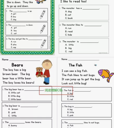 小学英语123456年级阅读专项训练,从入...