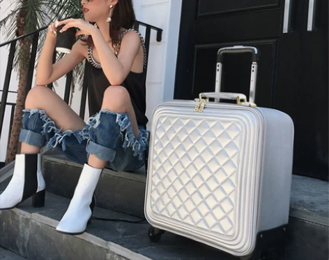 高颜值旅行箱网红行李箱女子母皮箱拉杆箱万向...