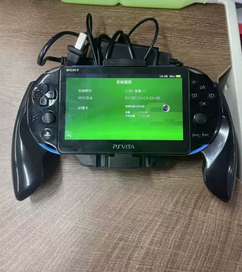 索尼掌机PSV2000蓝黑色128G带游戏...